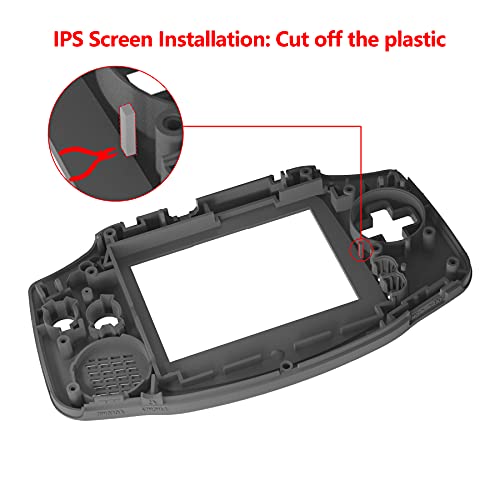 IPS Ready Upgraded eXtremeRate Carcasa para Gameboy Advance Funda Protector Placa Cubierta con Botones para GBA-Compatible con IPS & LCD Estándar-NO Incluye Consola&Pantalla IPS(Transparente Violeta)