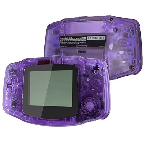 IPS Ready Upgraded eXtremeRate Carcasa para Gameboy Advance Funda Protector Placa Cubierta con Botones para GBA-Compatible con IPS & LCD Estándar-NO Incluye Consola&Pantalla IPS(Transparente Violeta)
