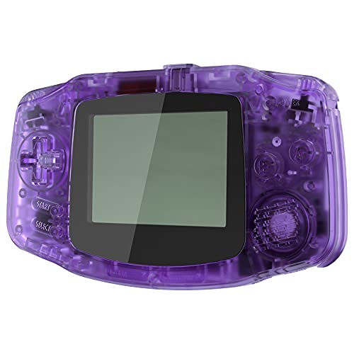 IPS Ready Upgraded eXtremeRate Carcasa para Gameboy Advance Funda Protector Placa Cubierta con Botones para GBA-Compatible con IPS & LCD Estándar-NO Incluye Consola&Pantalla IPS(Transparente Violeta)