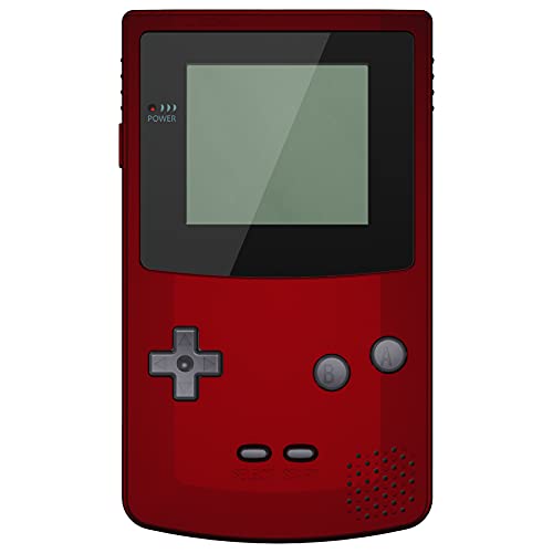 IPS Ready Upgraded eXtremeRate Carcasa para Gameboy Color Funda Protector Placa Cubierta Shell con Botones para GBC-Compatible con IPS V2 & LCD Estándar-NO Incluye Consola&Pantalla IPS(Rojo Escarlata)