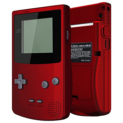 IPS Ready Upgraded eXtremeRate Carcasa para Gameboy Color Funda Protector Placa Cubierta Shell con Botones para GBC-Compatible con IPS V2 & LCD Estándar-NO Incluye Consola&Pantalla IPS(Rojo Escarlata)