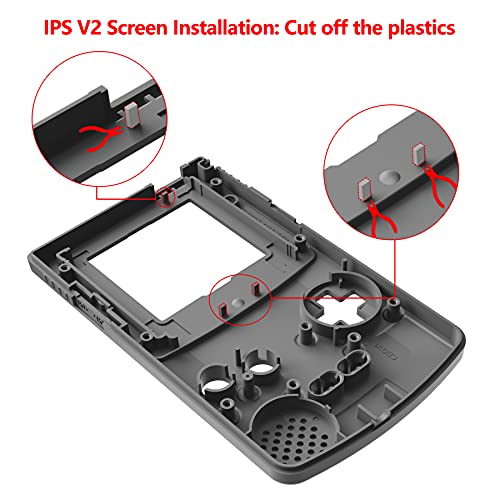 IPS Ready Upgraded eXtremeRate Carcasa para Gameboy Color Funda Protector Placa Cubierta Shell con Botones para GBC-Compatible con IPS V2 & LCD Estándar-NO Incluye Consola & Pantalla IPS(Dorado Cromo)