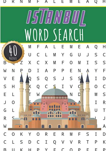 Istanbul Word Search: 40 Fun Puzzles With Words Scramble for Adults, Kids and Seniors | More Than 300 Words On Istanbul and Turkish Cities, Famous ... History Terms and Heritage Vocabulary.