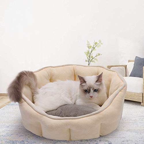 Iwinna 1 Pc Shell Shape Soft Pet Dog Cat Bed Kennel Sofa Cushion Pad Sleeping Mat for Small Medium Dogs