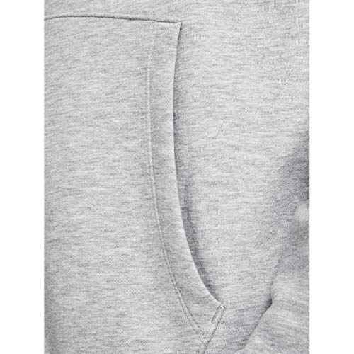 JACK & JONES PLUS JJECORP Logo Sweat Hood Noos PS suéter, Light Grey Melange, 5XL de los Hombres