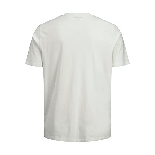 Jack & Jones Plus Jjelogo 2 Col Noos PS-Camiseta de Manga Corta con Cuello Redondo, Cloud Dancer, 4XL para Hombre