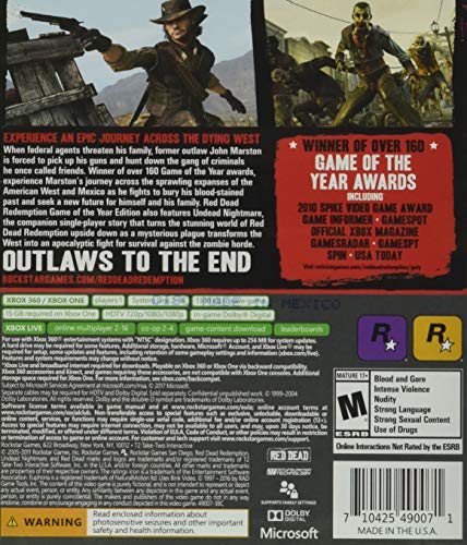 Jack of All Games Red Dead Redemption: Game of the Year Edition, Xbox 360 Xbox 360 Inglés vídeo - Juego (Xbox 360, Xbox 360, Acción / Aventura, Modo multijugador, M (Maduro))
