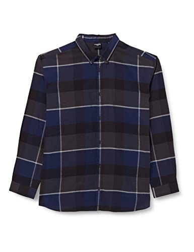 JACK&JONES PLUS Jprblawinter Shirt L/S Button Down PS Camisa, Azul Marino. Detalles: Cuadros, 6XL para Hombre
