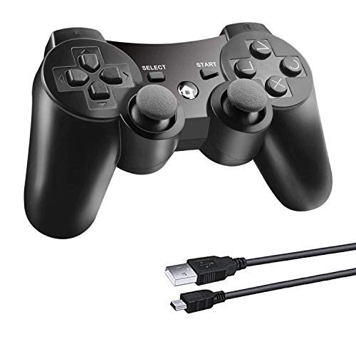 JAMSWALL Mando Inalámbrico PS3, Controlador inalámbrico Para PS3 Bluetooth Recargable Controller Six-Axis Mando Gamepad Joystick para Playstation 3