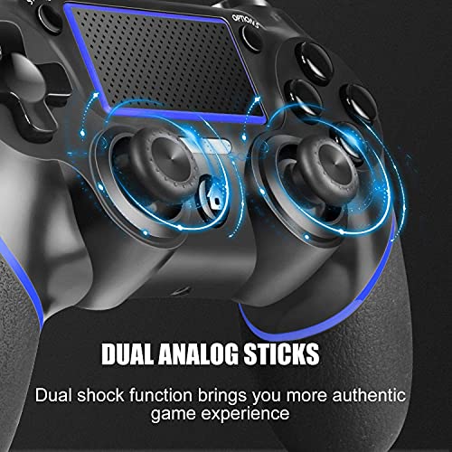 JAMSWALL&L Mando Compatible para Ps4, Mando inalámbrico Compatible para Play Station-4 / Pro/Slim/PC, Controlador de Panel táctil Vibración Doble/Turbo/Puerto de Audio Remoto