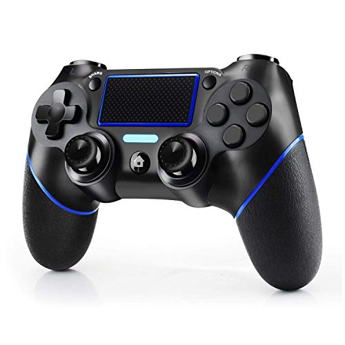 JAMSWALL&L Mando Compatible para Ps4, Mando inalámbrico Compatible para Play Station-4 / Pro/Slim/PC, Controlador de Panel táctil Vibración Doble/Turbo/Puerto de Audio Remoto