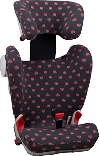 JANABEBE Funda para Romer Kidfix II XP SICT (FLUOR HEART, CON OJAL)