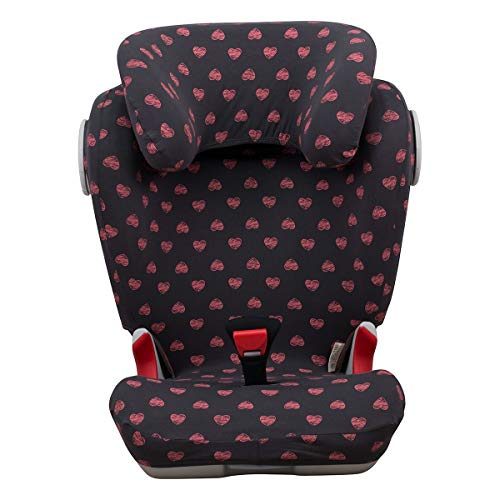 JANABEBE Funda para Romer Kidfix II XP SICT (FLUOR HEART, CON OJAL)