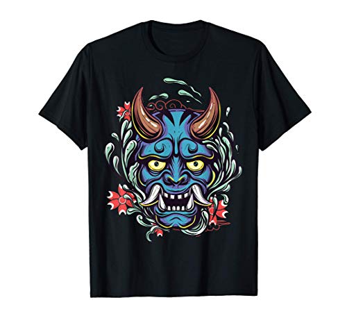 Japanese Demon Art face Skull Devil Oni Harajuku Aesthetic Camiseta