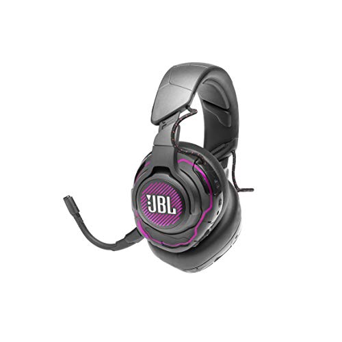 JBL Quantum ONE Auriculares para gamers con tecnología QuantumSPHERE 360 y sensor de movimiento de cabeza, diseño llamativo, compatible con PC, Playstation y Xbox (negro)