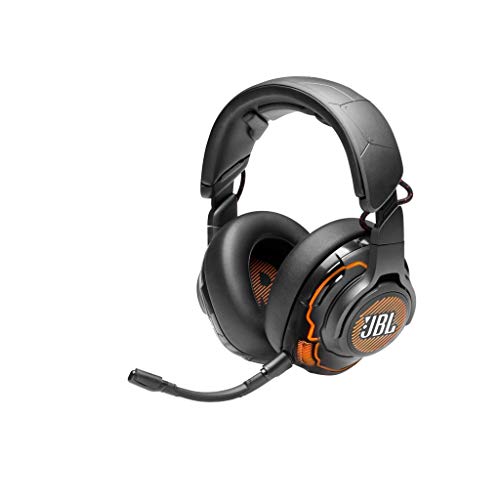 JBL Quantum ONE Auriculares para gamers con tecnología QuantumSPHERE 360 y sensor de movimiento de cabeza, diseño llamativo, compatible con PC, Playstation y Xbox (negro)