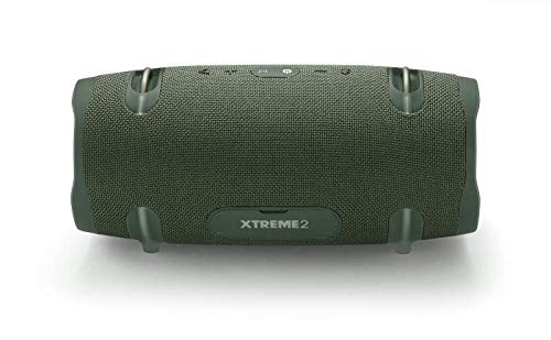 JBL Xtreme 2 - Altavoz Bluetooth portátil resistente al agua (IPX7) con manos libres y radiador de bajos JBL, JBL Connect+, batería 15h, verde