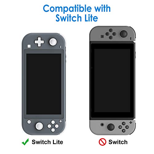 JETech Funda Compatible Nintendo Switch Lite 2019, Carcasa de Protección, Anti-Choques/Arañazo (Transparente)