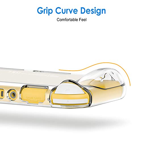 JETech Funda Compatible Nintendo Switch Lite 2019, Carcasa de Protección, Anti-Choques/Arañazo (Transparente)