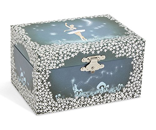 Jewelkeeper - Caja de Música para Joyas, con Hada Estrellada Azul y Blanca - Melodía del Lago de los Cisnes
