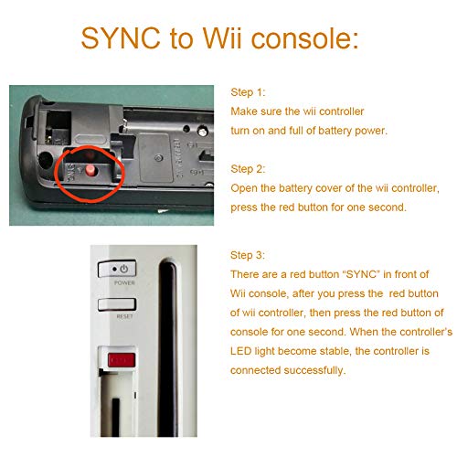 JFUNE 2 Pares Mando y Nunchunk para Nintendo Wii Control Remoto y Controlador de Nunchuck para Wii (2 Pair)
