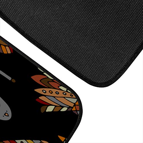 JIUCHUAN 4 Pieces Customized Floor Mats For Cars Retro National Tribal Indian Mask Carpets For Cars Front & Rear Non-Slip Carpet with Rubber Backing For Car SUV Van & Truck
