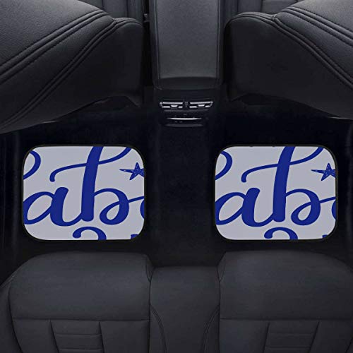 JIUCHUAN 4 Pieces Universal Car Floor Mats Vector Illustration Labor Day National Holiday Car Carpets For Women Front & Rear Non-Slip Carpet with Rubber Backing For Car SUV Van & Truck