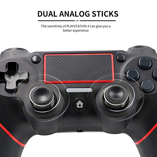 JJAMSWALLL Mando Inalámbrico para Playstation 4, Mando para PS 4/Pro/Slim, Controlador inalámbrico, Gamepad Bluetooth Controlador Joystick con Vibración Doble/Turbo/Puerto de Audio/Pantalla LED