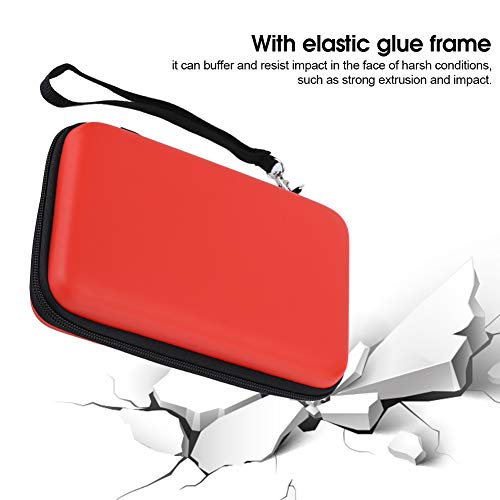 Jopwkuin Bolsa Protectora de Consola de Juegos de Gran versatilidad Bolsa de Consola de Juegos, para máquina de Juegos 3Ds Ll / 3Ds, para Consola de Juegos 3ds XL(Rojo)