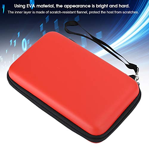 Jopwkuin Bolsa Protectora de Consola de Juegos de Gran versatilidad Bolsa de Consola de Juegos, para máquina de Juegos 3Ds Ll / 3Ds, para Consola de Juegos 3ds XL(Rojo)