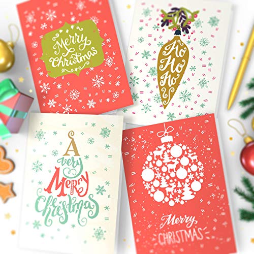 Joy Masters - 16 Tarjetas de Navidad | Caja de Christmas Surtidos con SOBRES | Diseños Clásico - Gran Combo para Hombres y Mujeres - Vol. 1
