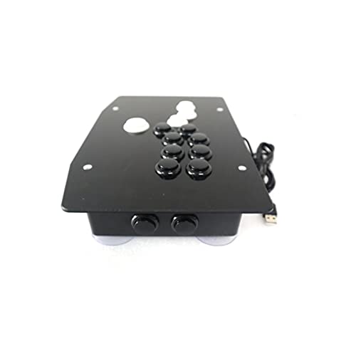 Juego Arcade RAC-J500B-P4 Todos los Botones Arcade Fight Stick Game Controller HitBox Joystick Fit para PS4 / PC Joystick (Color : White and Black)