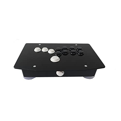 Juego Arcade RAC-J500B-P4 Todos los Botones Arcade Fight Stick Game Controller HitBox Joystick Fit para PS4 / PC Joystick (Color : White and Black)