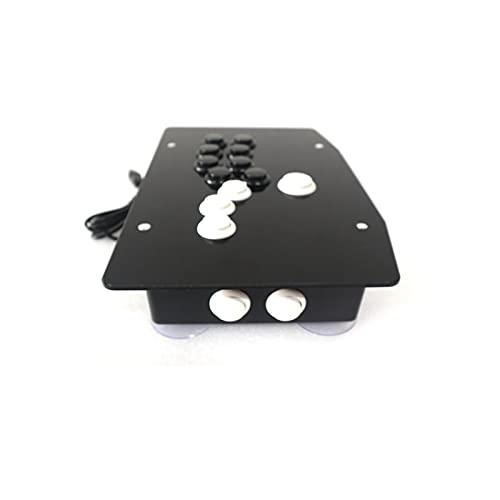 Juego Arcade RAC-J500B-P4 Todos los Botones Arcade Fight Stick Game Controller HitBox Joystick Fit para PS4 / PC Joystick (Color : White and Black)