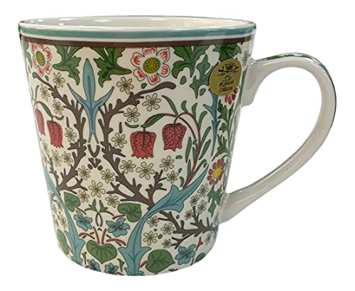 Juego de 4 tazas de café con diseño de flores de William Morris Blackthorn