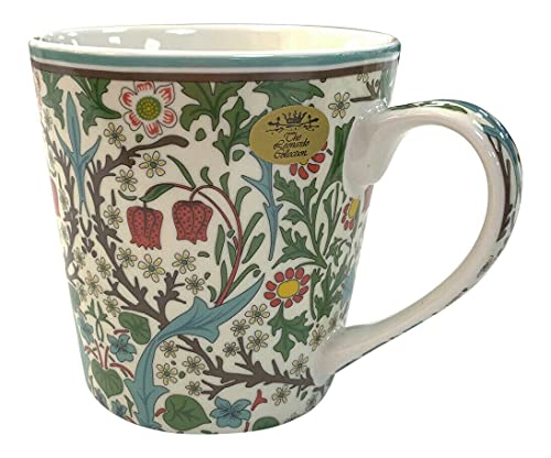 Juego de 4 tazas de café con diseño de flores de William Morris Blackthorn
