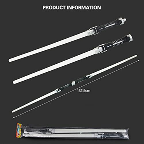 Juego de espadas de luz dual LED FX 2 en 1 con sonido y accesorios realistas de Halloween, regalos de Navidad, luchadores de guerra de galaxia y guerreros ajustables verde