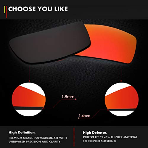 Juego de lentes de repuesto y de goma para gafas de sol Oakley Romeo 1, (Alta Defensa - Polarizada rojo fuego), Talla única