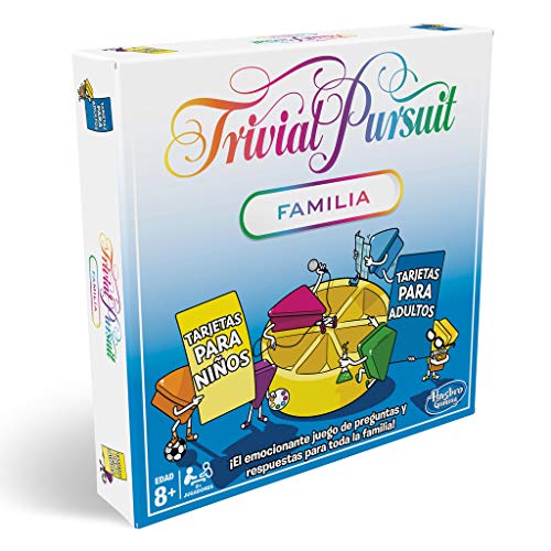 Juego de mesa Trivial Pursuit edición familiar, Trivia para la noche de juegos familiares, a partir de los 8 años