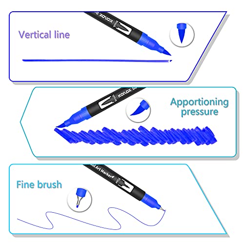 Juego de rotuladores con pincel para acuarela, 36 colores con dos puntas, rotuladores de punta fina, marcadores a base de agua