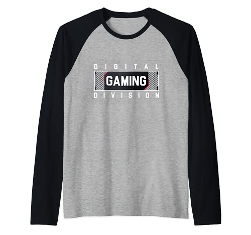 Juego Digital Gamer Consola Ordenador PC Nerd Vídeo Juegos Camiseta Manga Raglan
