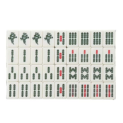 Junta partido divertido del juguete del juego portátil retro caja Mahjong chino raro 144 fichas Mah Jong-Set