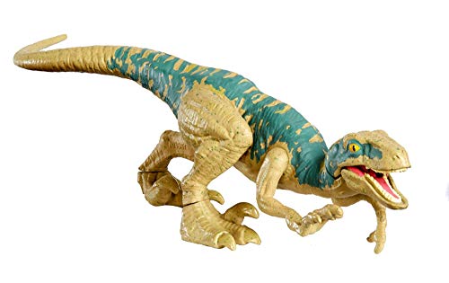 Jurassic World Dinosaurios de Ataque, Velocirráptor Echo, dinosaurio de juguete (Mattel GFG60)
