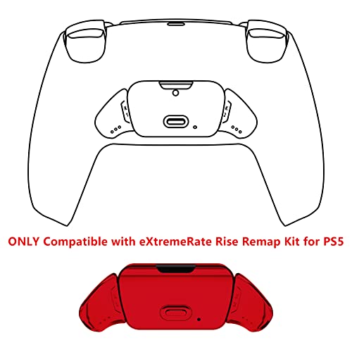 K1 K2 Botón de Repuesto con Carcasa de Botón para PS5 Control Rise Remap Kit de eXtremeRate-El Mando & Rise Remap Board No Incluido(Dorado Rojo)