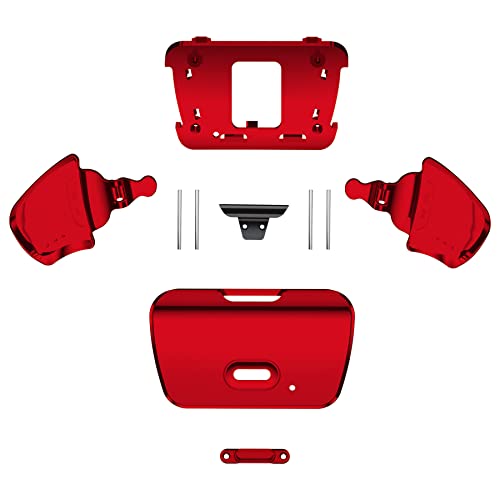 K1 K2 Botón de Repuesto con Carcasa de Botón para PS5 Control Rise Remap Kit de eXtremeRate-El Mando & Rise Remap Board No Incluido(Dorado Rojo)