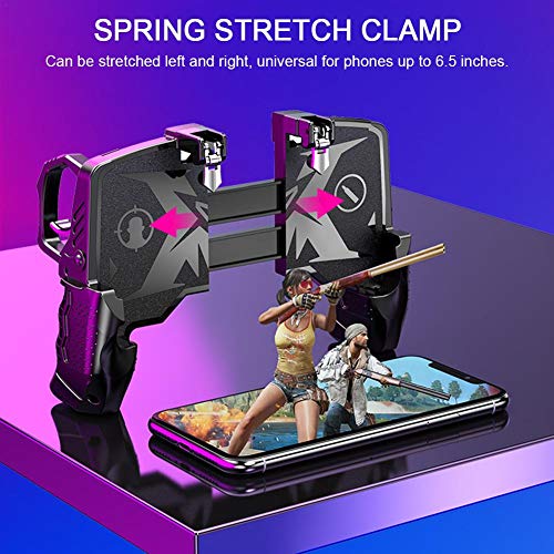 K21 PUGB Helper 4 Dedos Linkage Juego Manija Peace Elite Botón de disparo Rápido para PUBG Reglas de Supervivencia Juego Trigger Joystick Gamepad para iOS Android
