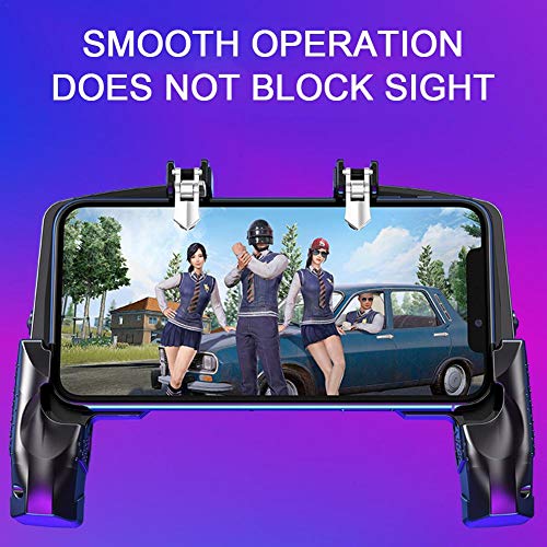 K21 PUGB Helper 4 Dedos Linkage Juego Manija Peace Elite Botón de disparo Rápido para PUBG Reglas de Supervivencia Juego Trigger Joystick Gamepad para iOS Android