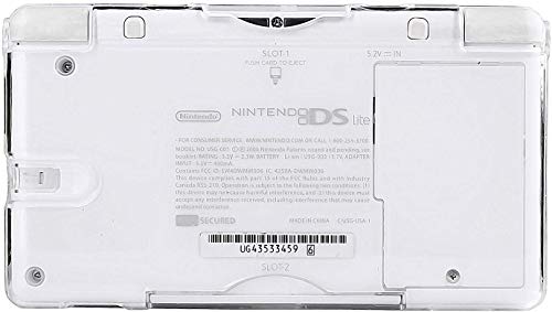 Kailisen Transparent Hard Case Cover Compatible with Nintendo DS Lite NDSL, Replacement Protective NDS Lite Crystal Clear Ice Case