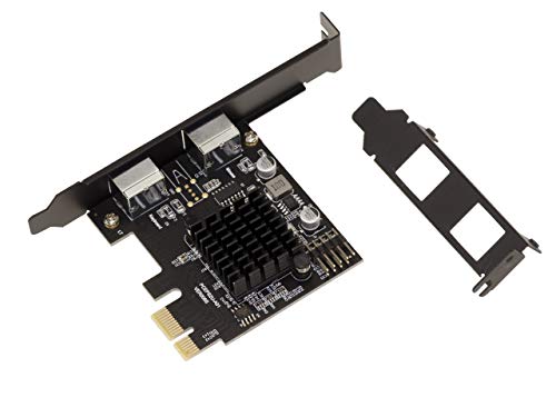Kalea Informatique - Tarjeta PCIe de 1 x PS/2-2 puertos PS2 con ratón y 1 puerto USB 2.0 de 9 puntos internos – Chipset ASIX 9990 High/Low Profile