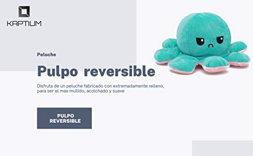 KAPTIUM Pulpo Reversible Prime, Pulpito Reversible, Pulpo Peluche Reversible, Pulpos Reversibles Peluche, Pulpo TIK Tok, Rosa y Azul, Octopus Reversible, Peluche Pulpo Reversible, Grande, Pequeño